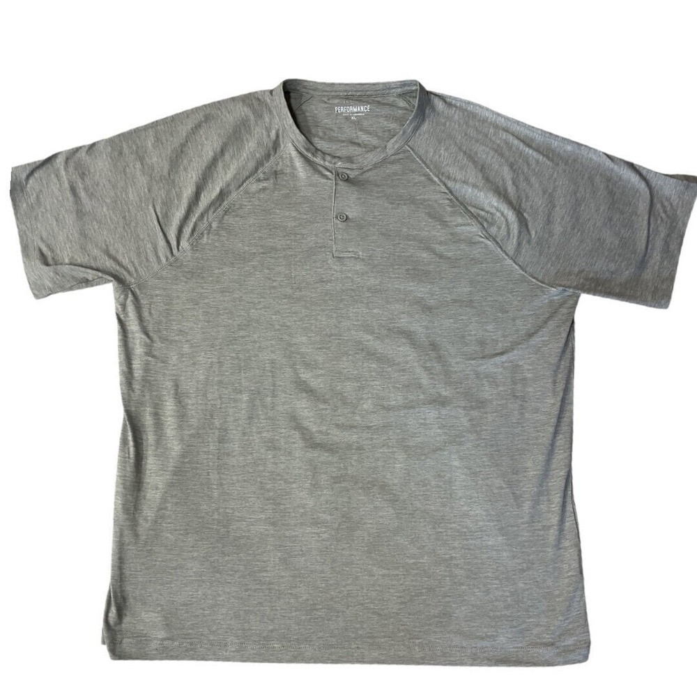 J. Crew Men's‎ Performance Henley T-Shirt Short Sleeve Green  Gray Size XL - Picture 6 of 11